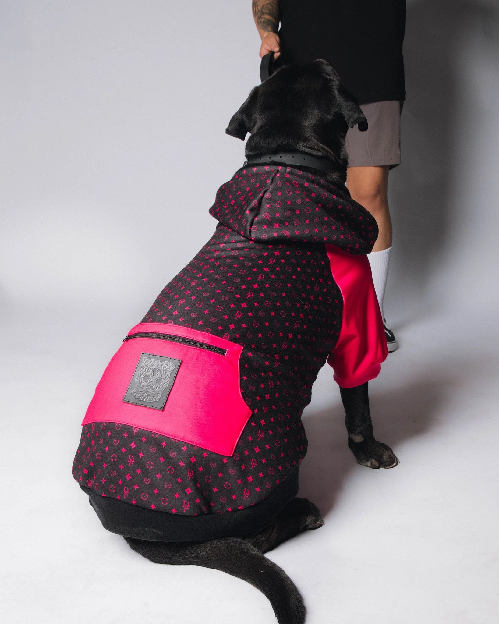 Bougie Dog Hoodie - Pink & Black - Image 3