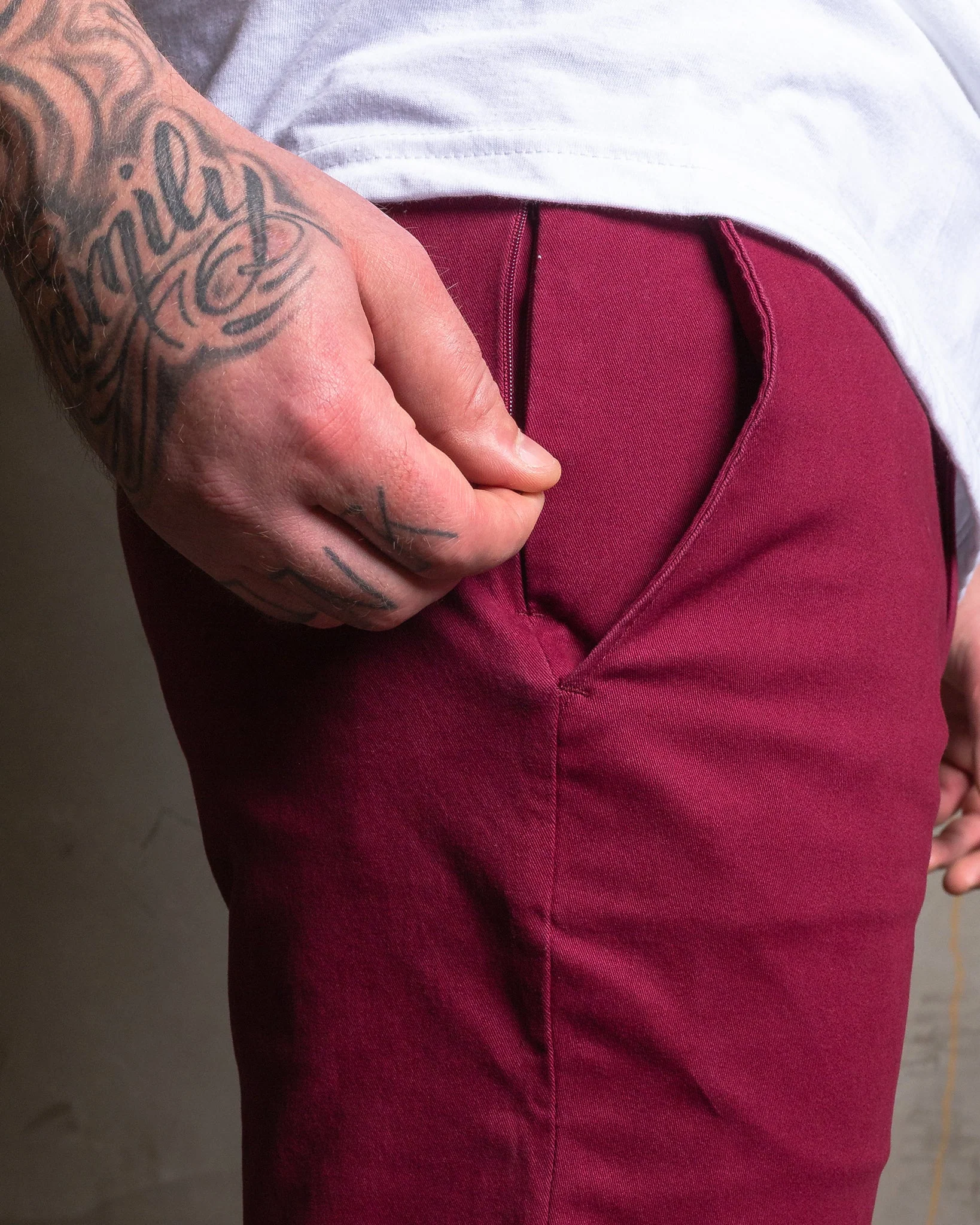 Chino Pants - Maroon - Image 5