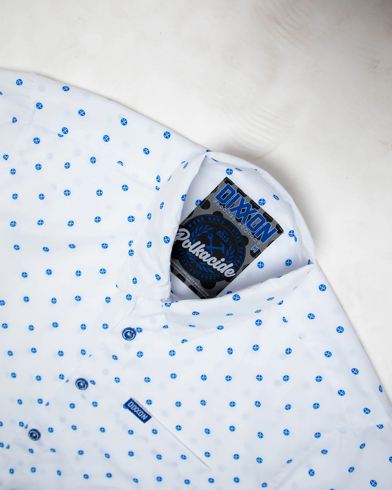 Blue Polkacide Short Sleeve - White - Image 3