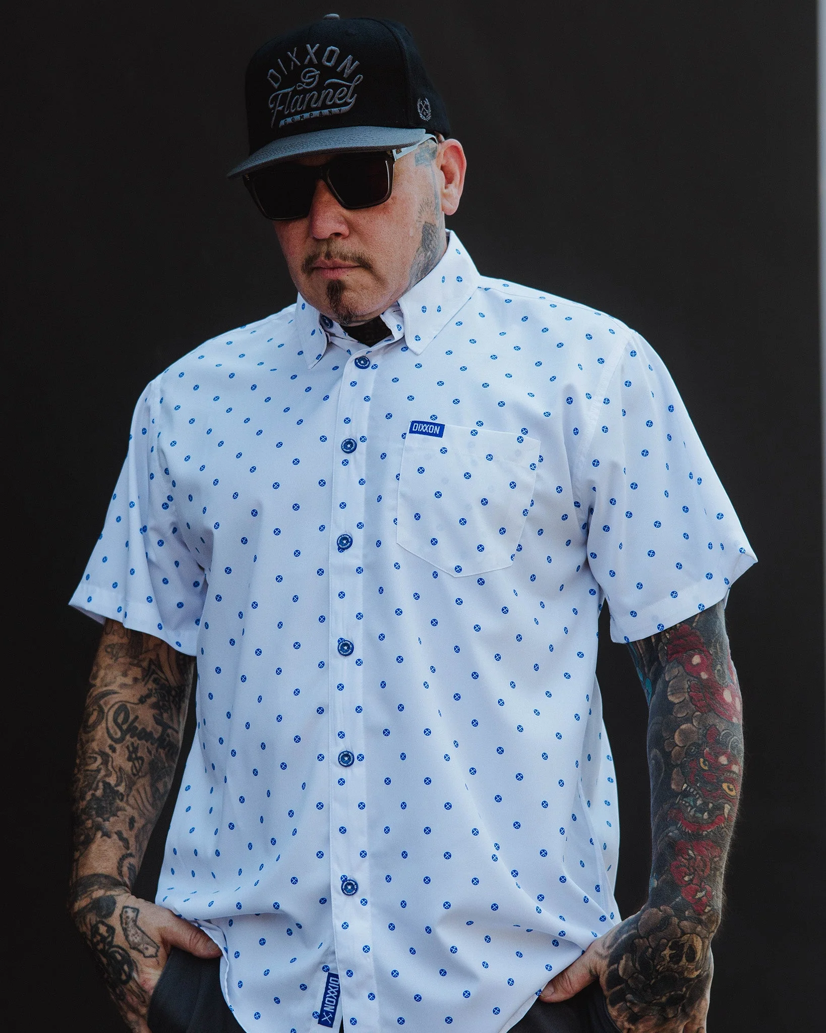 Blue Polkacide Short Sleeve - White - Image 4
