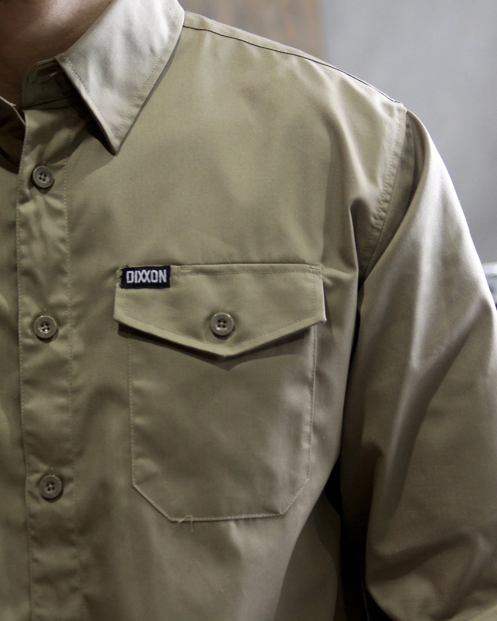 WorkForce Long Sleeve Work Shirt - Khaki - Image 3